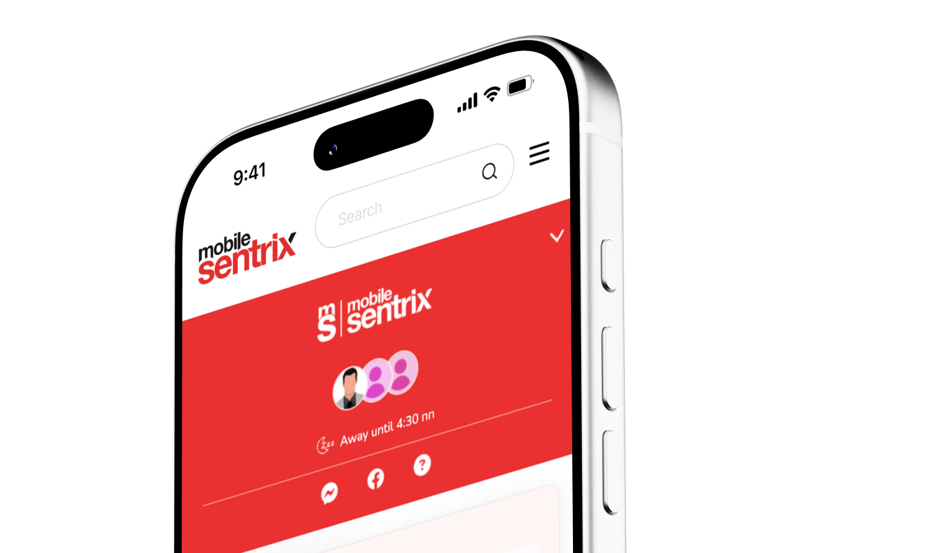 iPhone showing MobileSentrix app